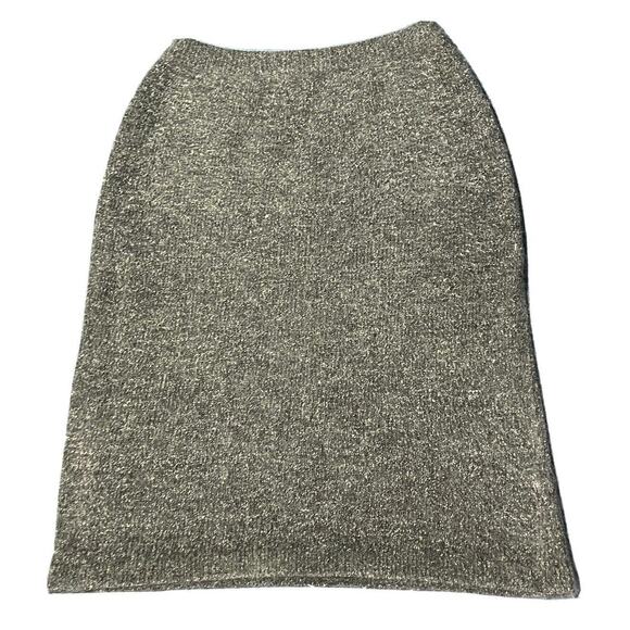Vintage 80s Segue Luxury Gray Angora Silk Blend Pencil Skirt Medium M Wool - Picture 9 of 11